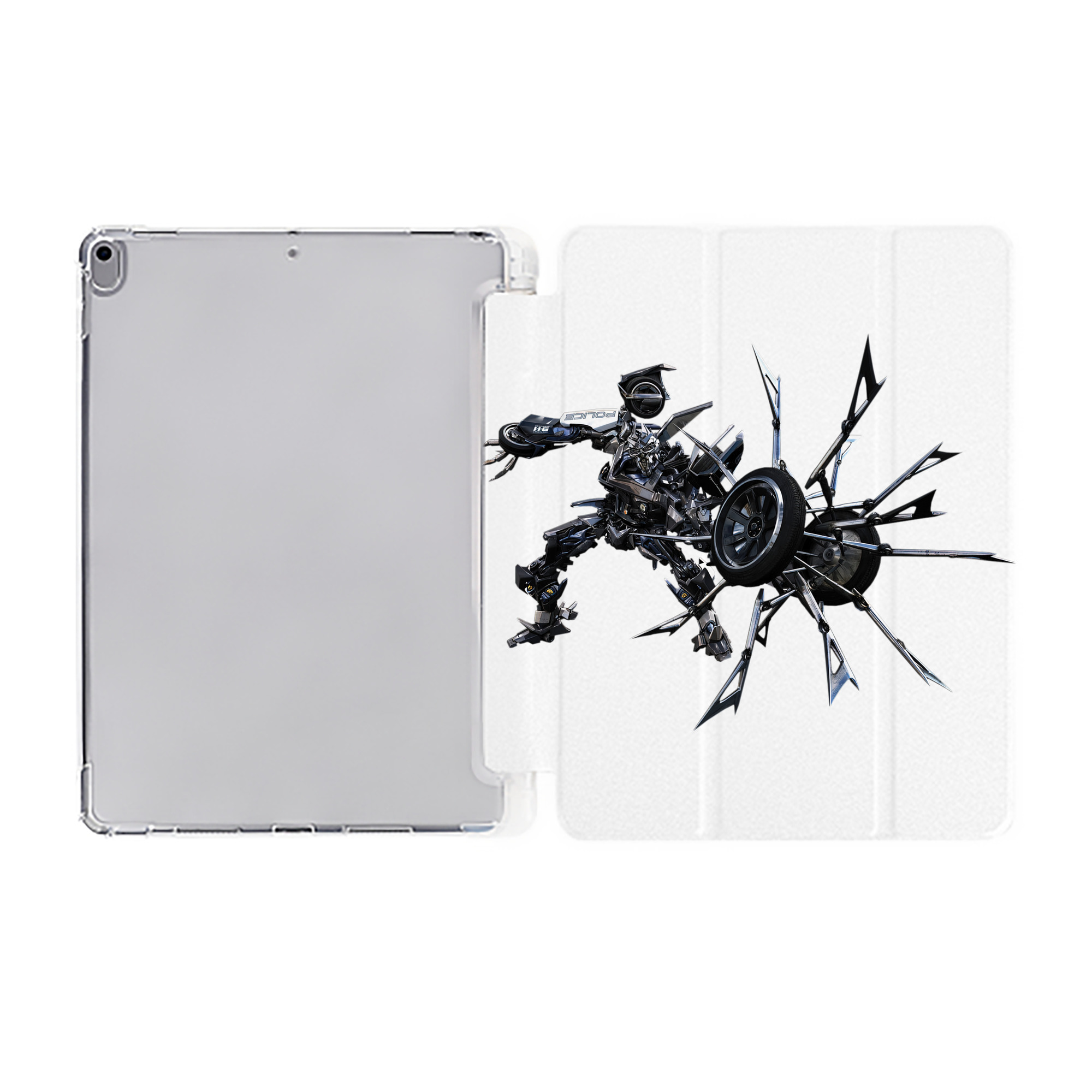 （画像用）  IPad ケース ペン収納付き 三つ折りスタンド PUレザー×シリコン 対応機種9.5/10.5/10.9インチ